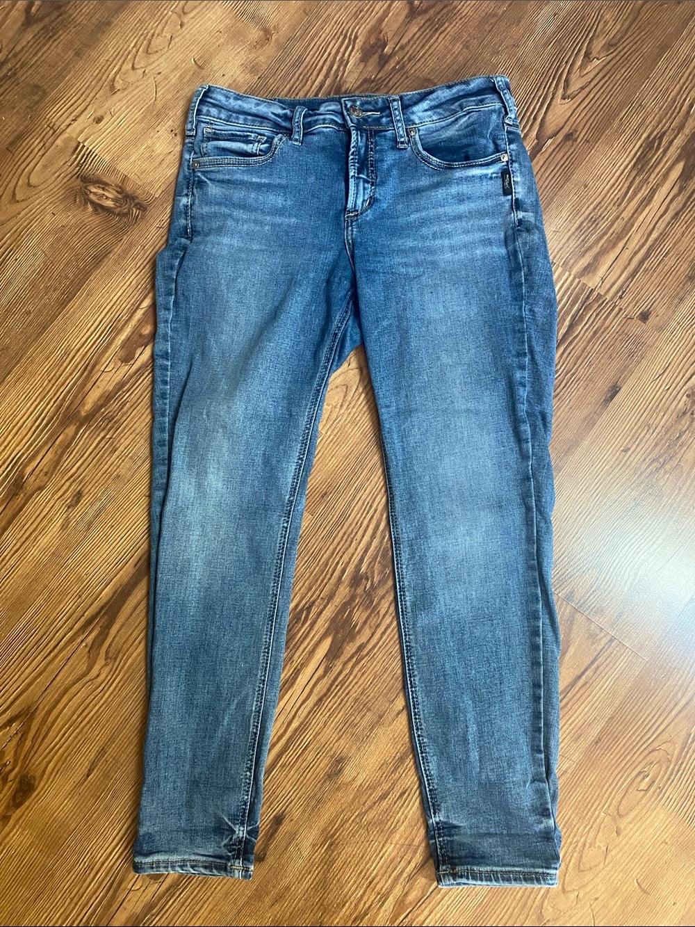 Silver Jeans Women's Skinny Jeans in Faded Blue Wash